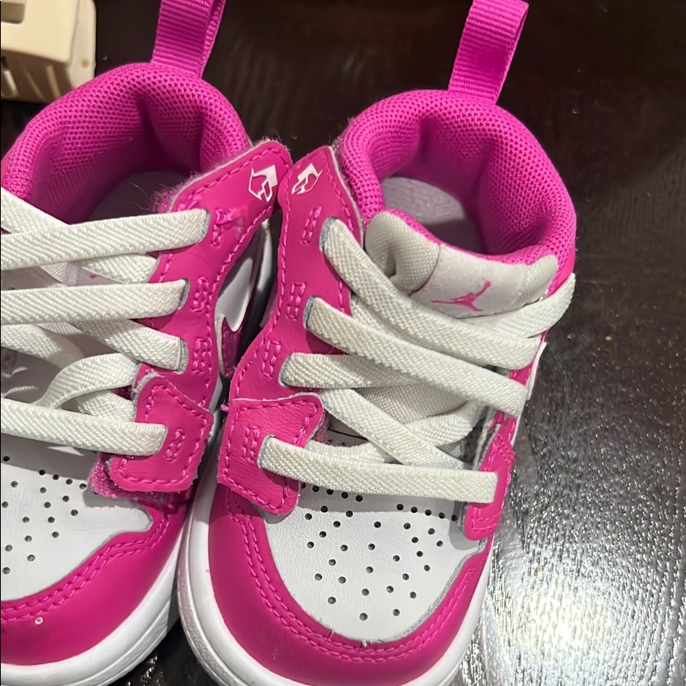 Nike Pink and White Sneakers with Breathable Design 4C